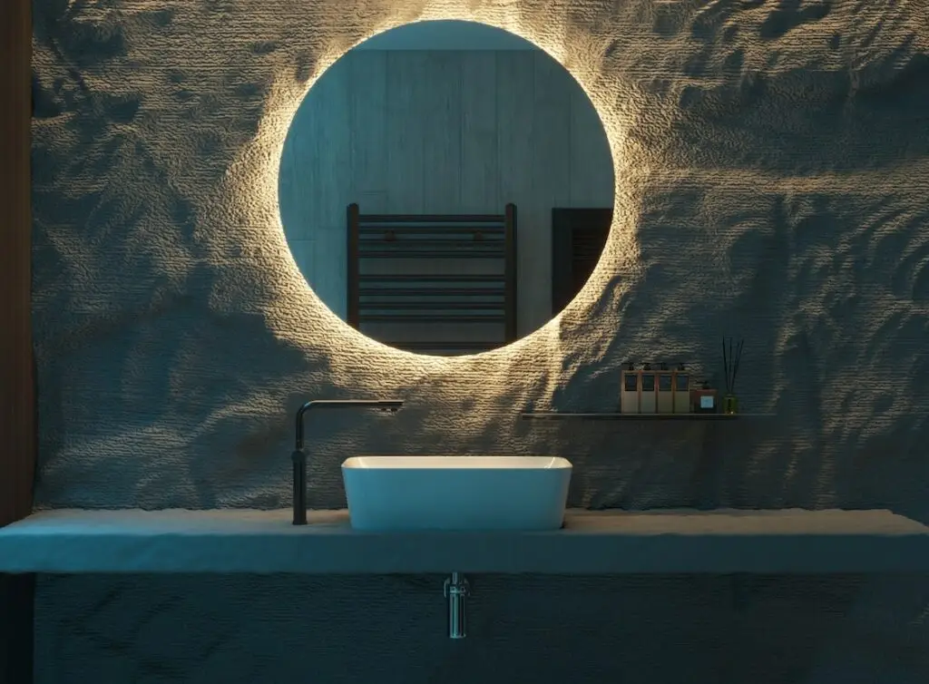 Backlit mirror