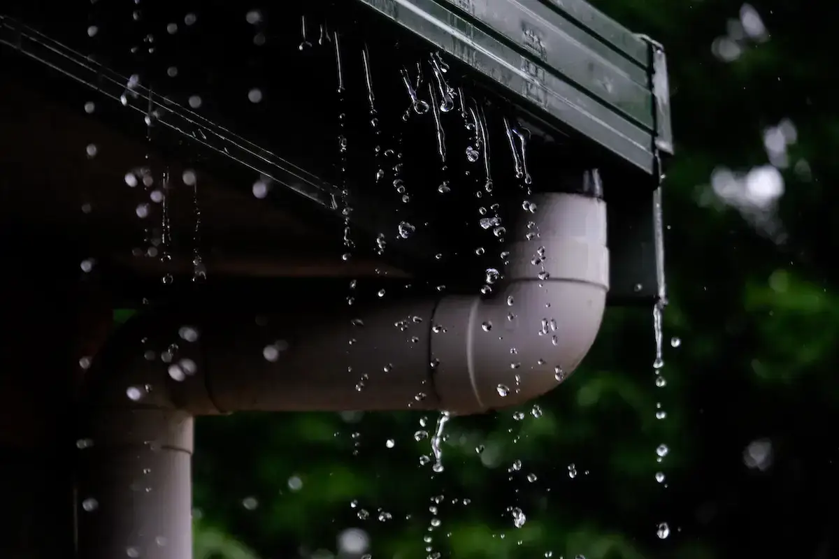 Overflowing,Gutters,After,Storm